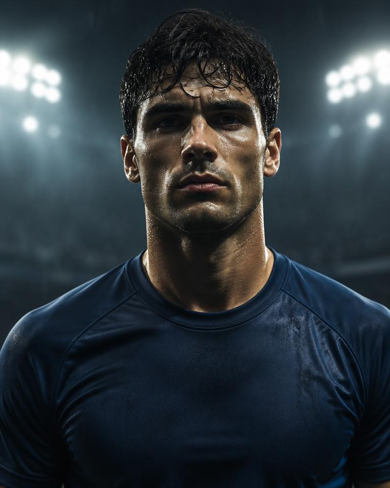 Athlete portrait AI profile picture example